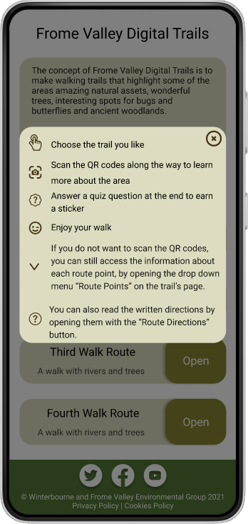 Frome Valley Digital Trails landing page
