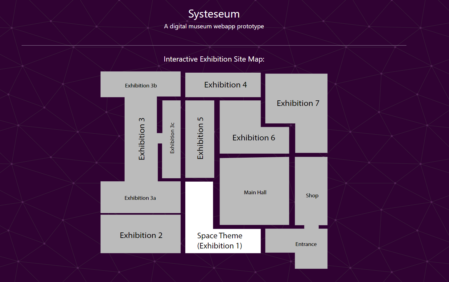 Screenshot of an interactive museum map under the name Systeseum